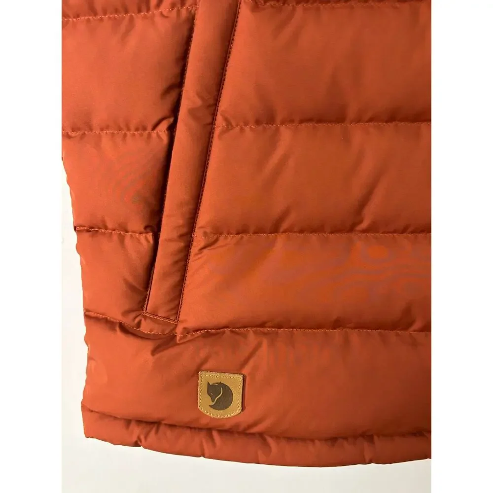 Fjallraven Greenland Down Liner Vest Men's XL Autumn Leaf Puffer Orange 82973